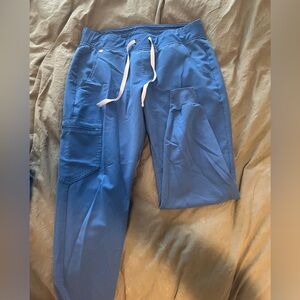 Figs scrub pants, joggers, ceil blue